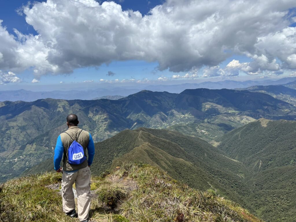 Ricardo Wilkins looking out from Loja, Ecuador